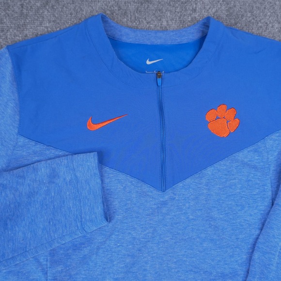 Nike Other - Nike Clemson Tigers 1/4 Zip Pullover Mens Large Blue Dri-FIT Training Top